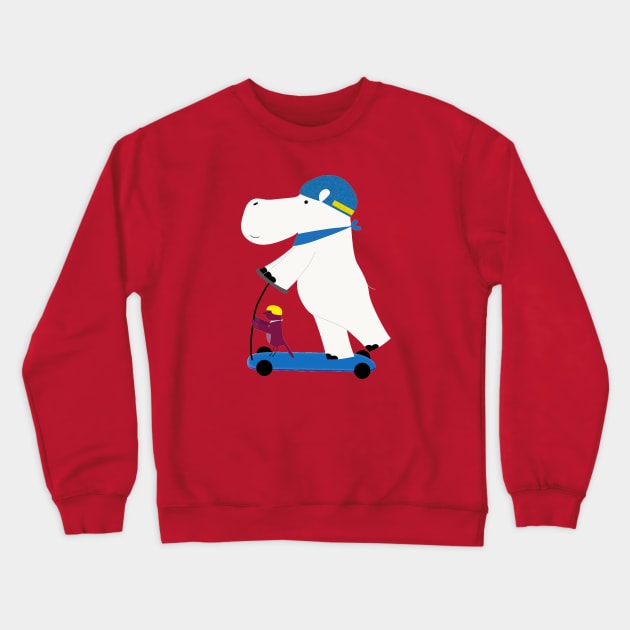 Hippo Crewneck Sweatshirt by grafart